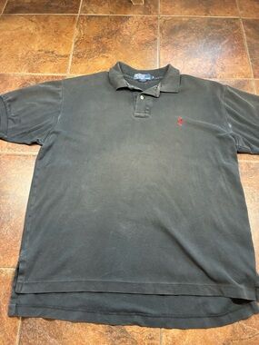Polo by Ralph Lauren Black Polo with Red Pony Embroidery